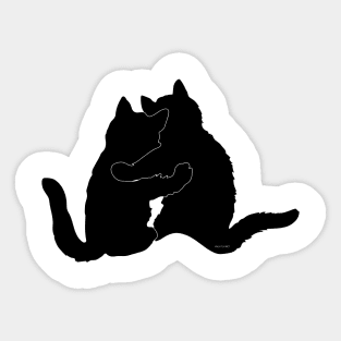 TWO CATS IN LOVE Kittens Sticker